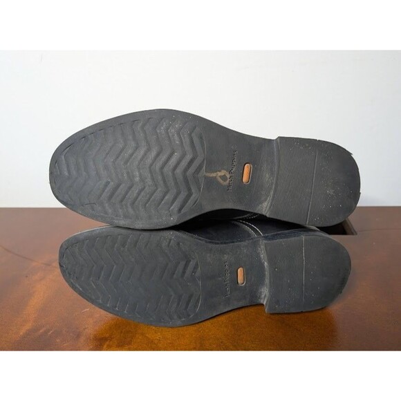 Hush Puppies Black Leather Lace Up Ankle Boots Women's 6 Wide Chukka Comfort EUC - Picture 9 of 9